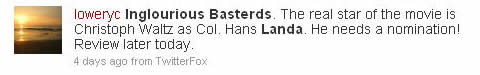 Inglourious Basterds auf Twitter
